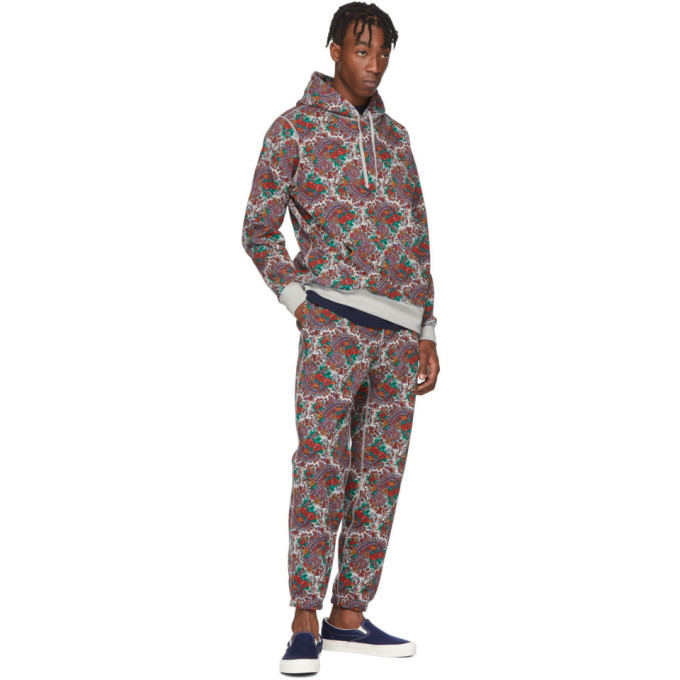 パーカー NOAH NYC PAISLEY HOODIE GRAY Noah NYC Grey Paisley Hoodie Noah NYC