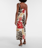SIR Julietta floral linen midi dress