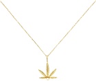 BRENT NEALE Gold Potted Cannabis Necklace