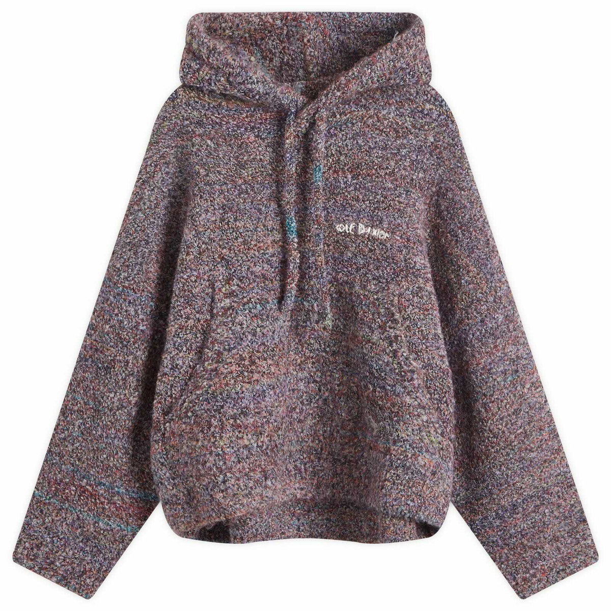 Cole Buxton Men's Muti Boucle Knitted Hoodie in Multi