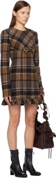 Acne Studios Brown Wool Minidress