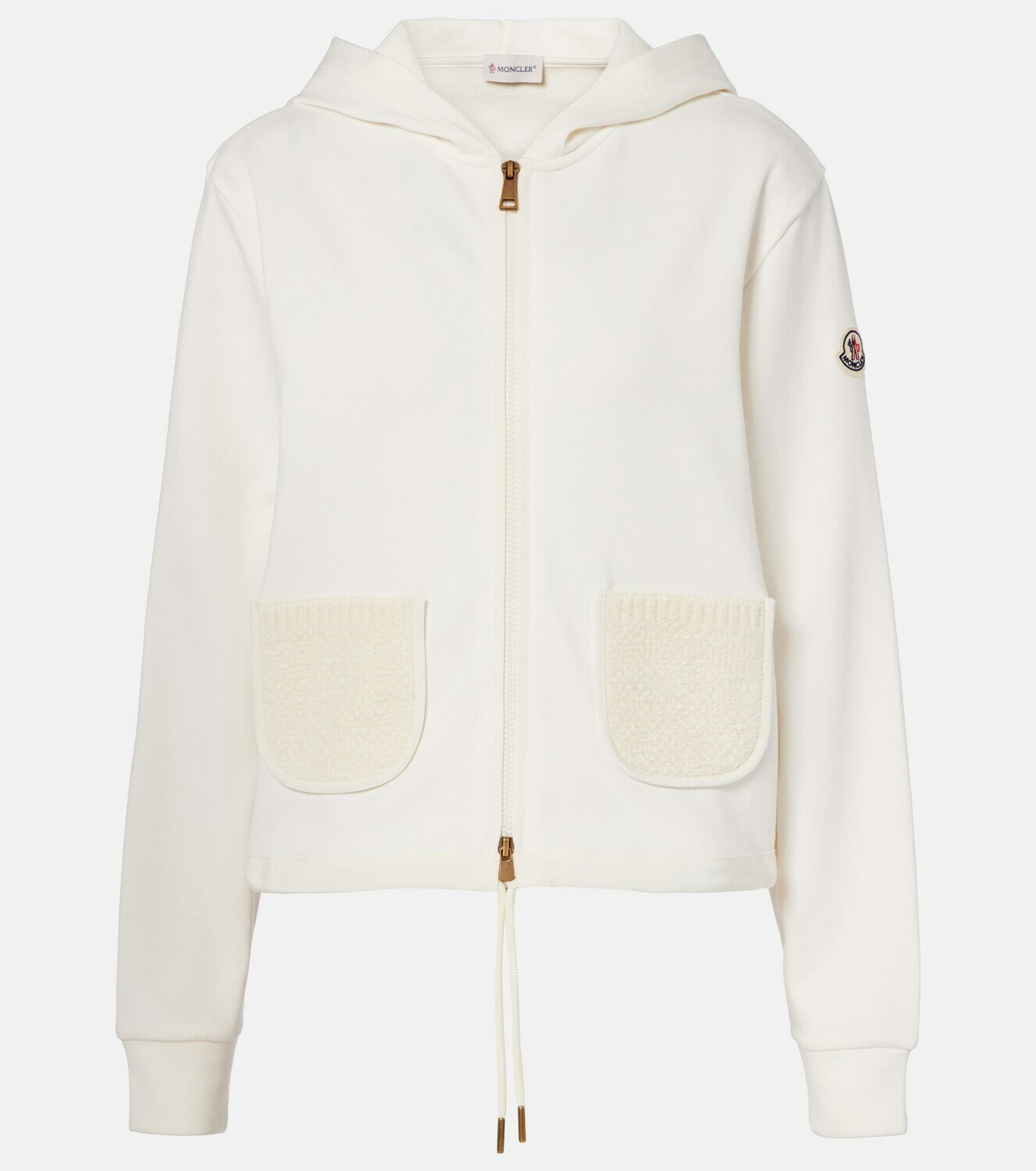 Moncler Cotton-blend zip-up hoodie