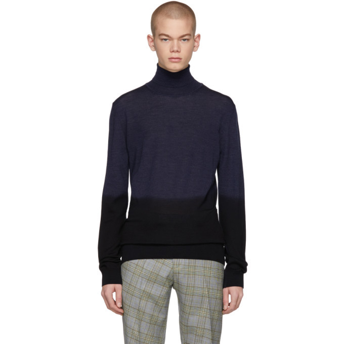 Photo: Boss Navy and Black Laparo Turtleneck