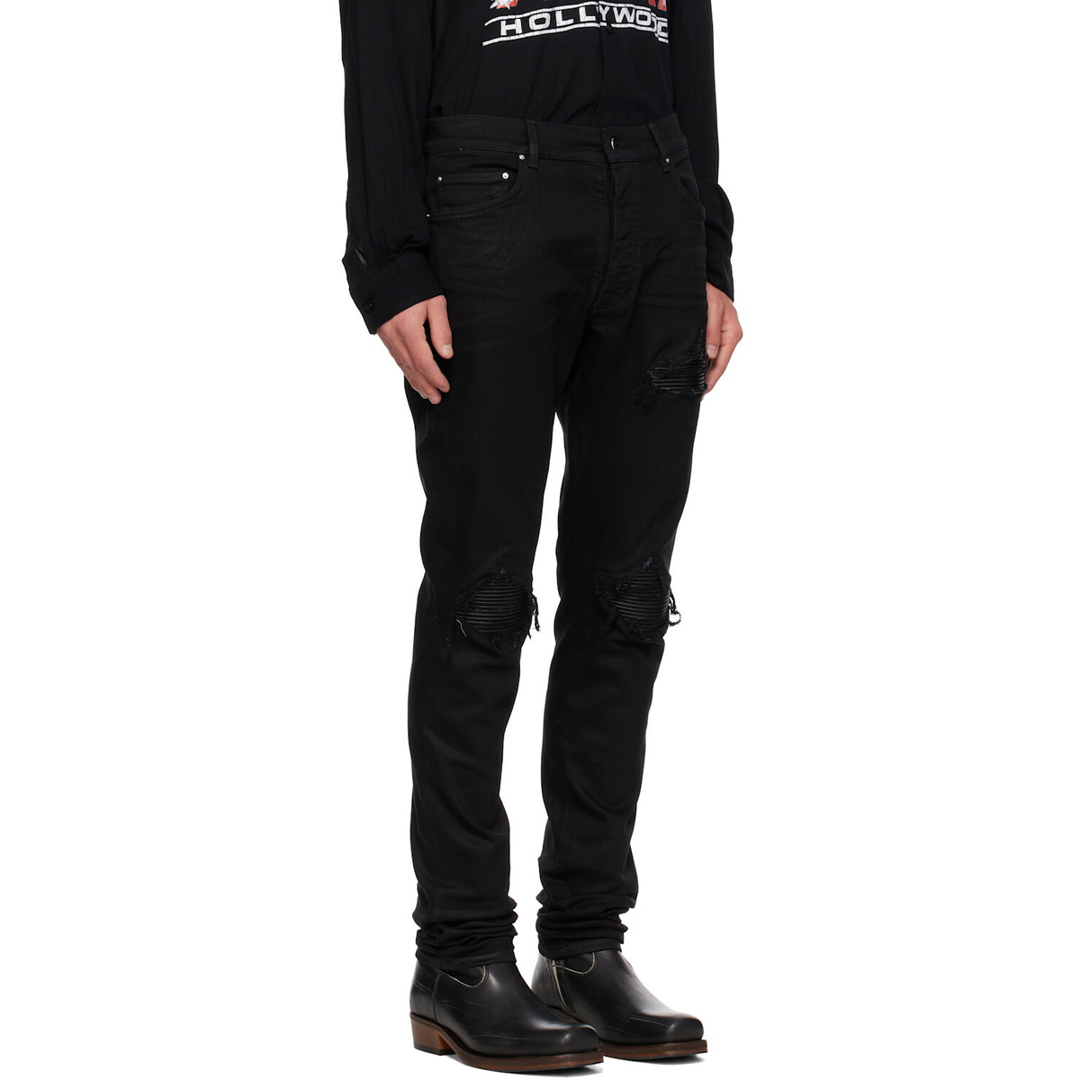 AMIRI Black Waxed MX1 Jeans