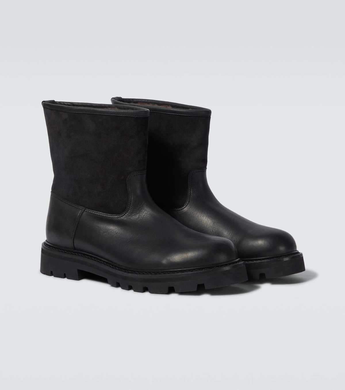 Loro Piana Suilven Walk suede and leather ankle boots