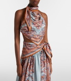 Zimmermann Aster printed silk crop top