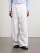 Amomento - Cotton Wide-Leg Trousers - White