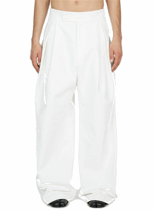 Photo: Aaron Esh - Double Pleat Pants in White