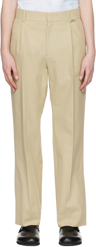 Photo: Solid Homme Beige Button Trousers