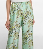 Pucci Printed silk wide-leg pants