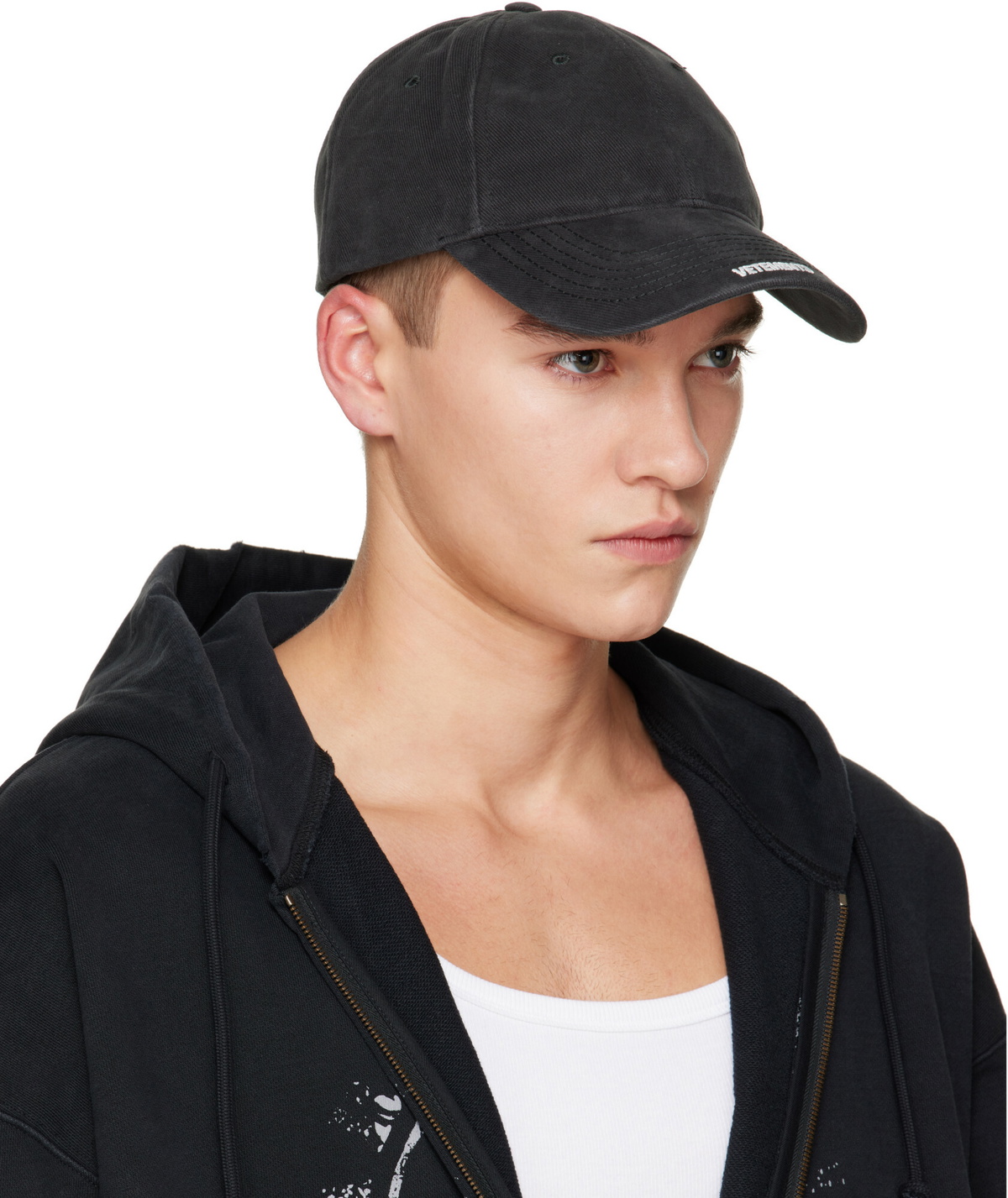 VETEMENTS Black Nano Logo Cap
