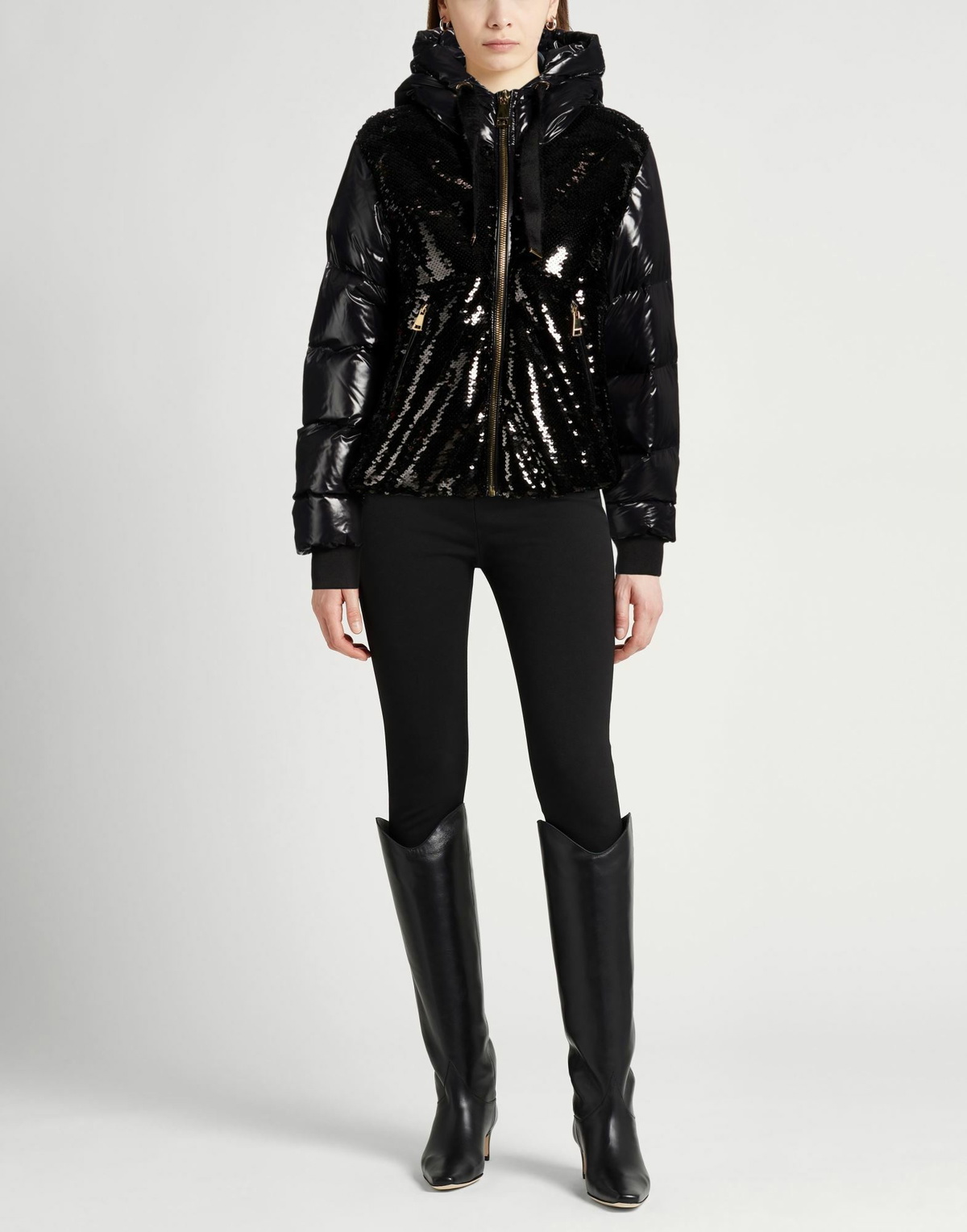 Khrisjoy Womens Puffer in Black