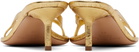 Acne Studios Gold Kitten Heeled Sandals
