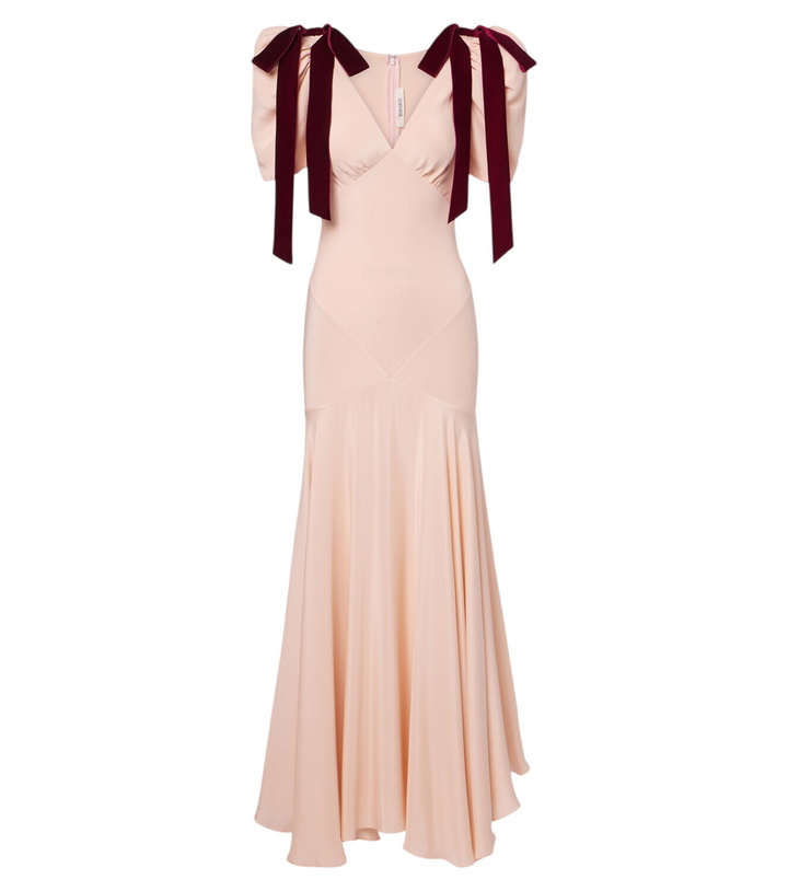 Photo: Rodarte Bow-detail silk crêpe maxi dress