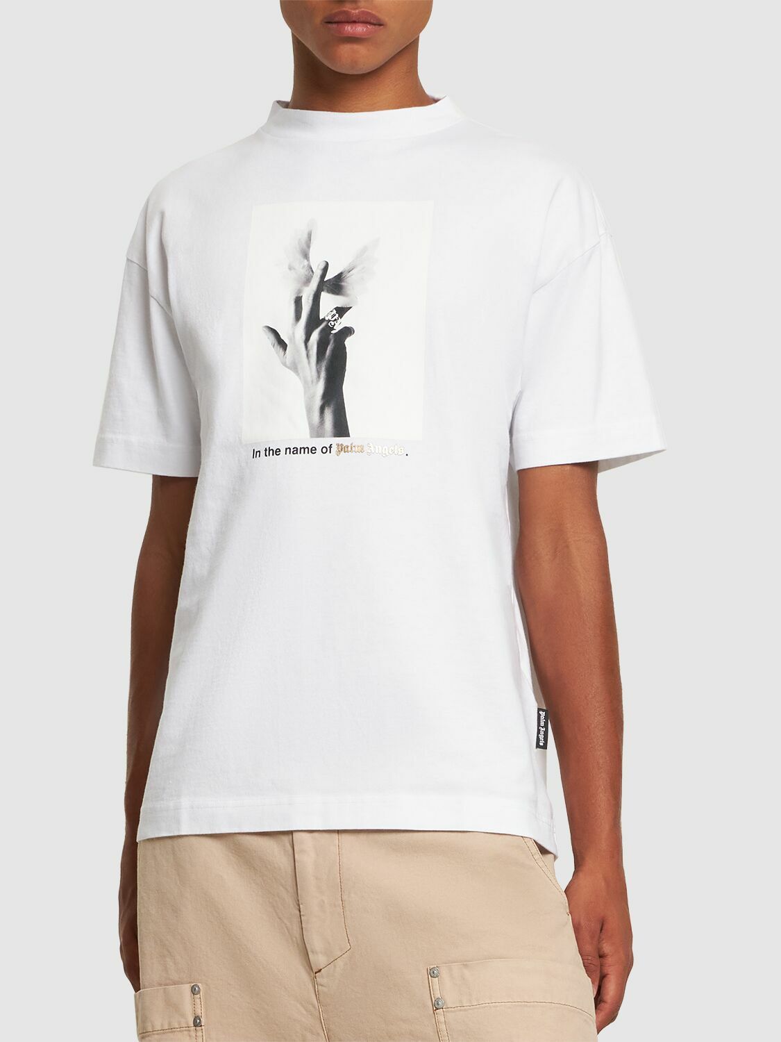 PALM ANGELS - Wings Classic Cotton T-shirt Palm Angels