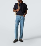 Gucci Double G cotton-blend piqué polo shirt