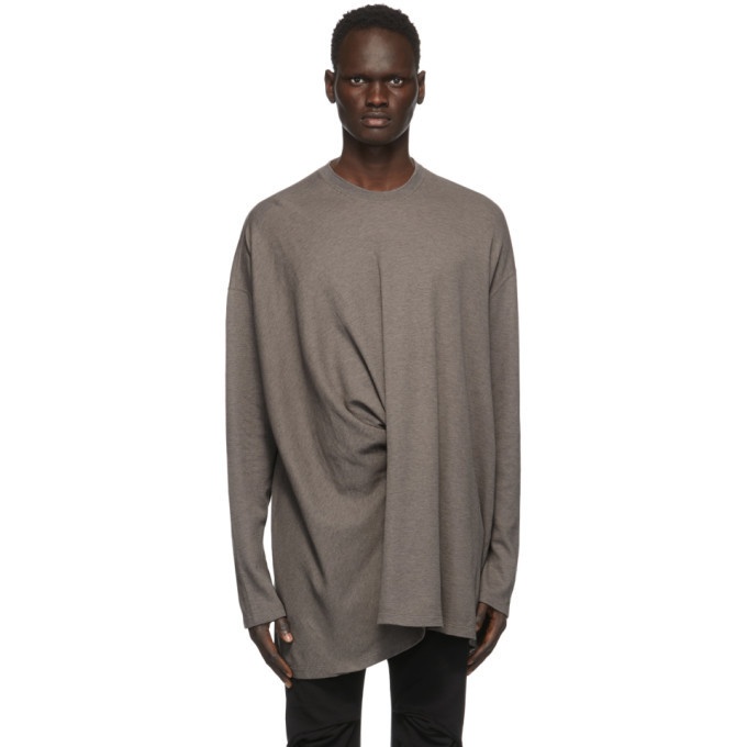 Photo: Julius Taupe Twisted Long Sleeve T-Shirt
