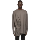 Julius Taupe Twisted Long Sleeve T-Shirt