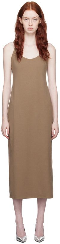 Photo: Reformation Taupe Edmund Midi Dress