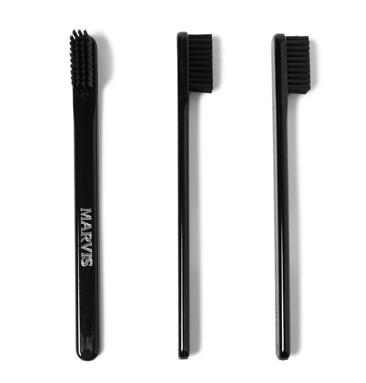 Photo: Marvis - Set of Three Toothbrushes - Men - Black