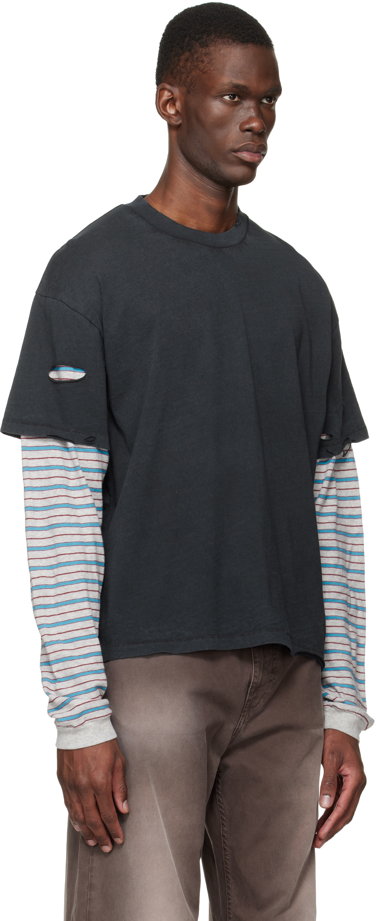 Stockholm (Surfboard) Club Black Back Logo Layered T-shirt