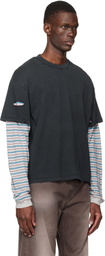 Stockholm (Surfboard) Club Black Back Logo Layered T-shirt
