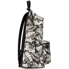 Saint Laurent Black and White Printed City Backpack