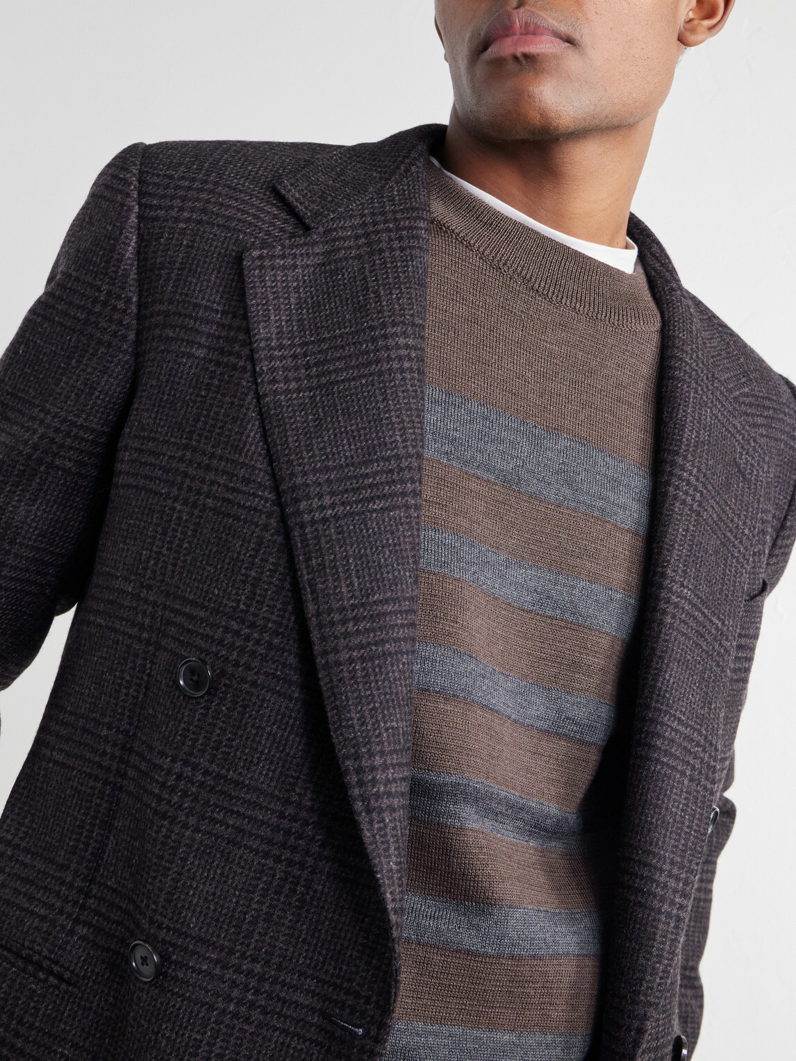 S.N.S. Herning - Given Striped Wool Sweater - Brown
