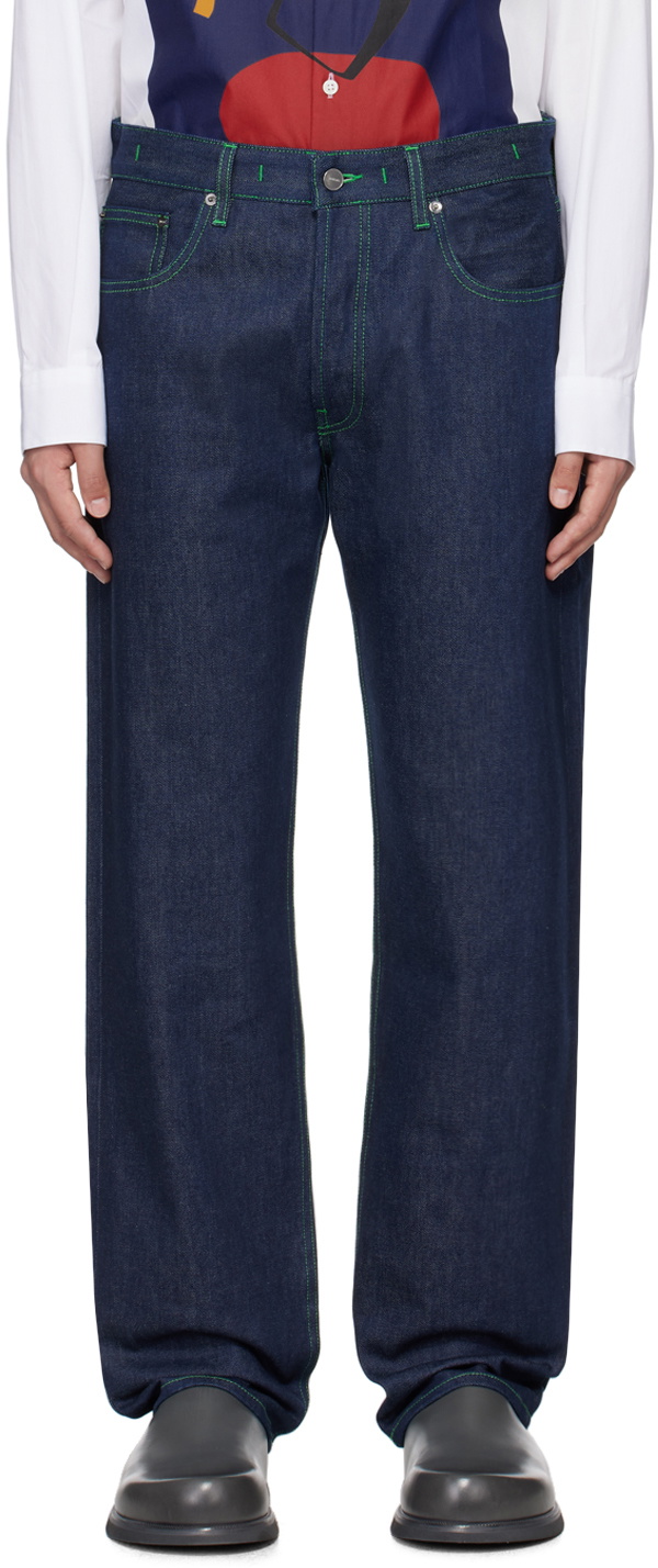 JACQUEMUS Navy 'Le de Nîmes Fresa' Jeans Jacquemus