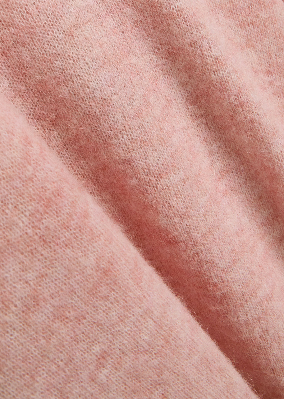 Oliver Spencer Burley Melange Brushed Wool-blend Jumper Pink