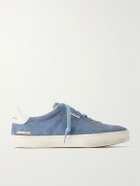 Golden Goose - Soul Star Leather-Trimmed Suede Sneakers - Blue