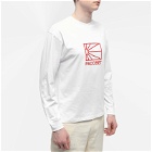 PACCBET Men's Long Sleeve Big Logo T-Shirt in White
