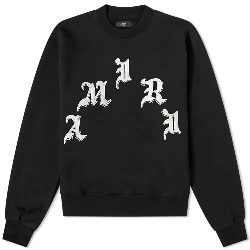 AMIRI Wes Lang X Logo Crew Sweat in Black Amiri