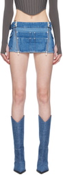 Dion Lee Blue Toolbelt Denim Miniskirt
