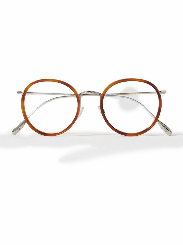 Photo: Kingsman - Cutler and Gross Round-Frame Tortoiseshell Acetate and Silver-Tone Optical Glasses