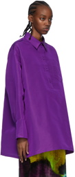 Valentino Purple Silk Shirt