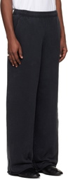 VETEMENTS Black Embroidered Biker Cross Stripe Sweatpants