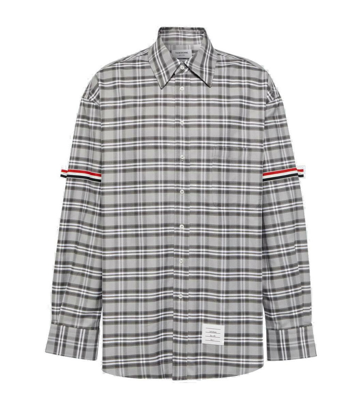 Photo: Thom Browne Checked cotton shirt