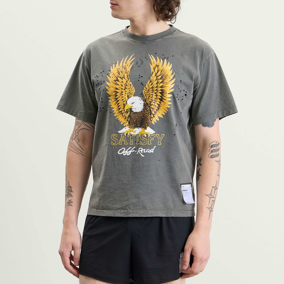 Satisfy Men's MothTech T-Shirt in Faded Black