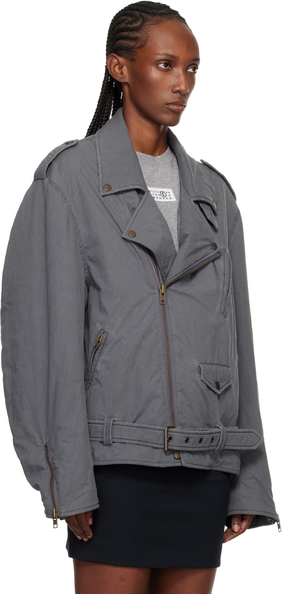 MM6 Maison Margiela Gray Washed Cotton Sports Jacket