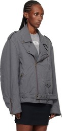 MM6 Maison Margiela Gray Washed Cotton Sports Jacket