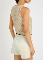 Frame The Bauble Open-knit Tank Cream