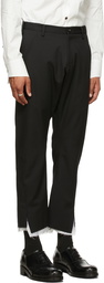 Sulvam Black Classic Slim Trousers