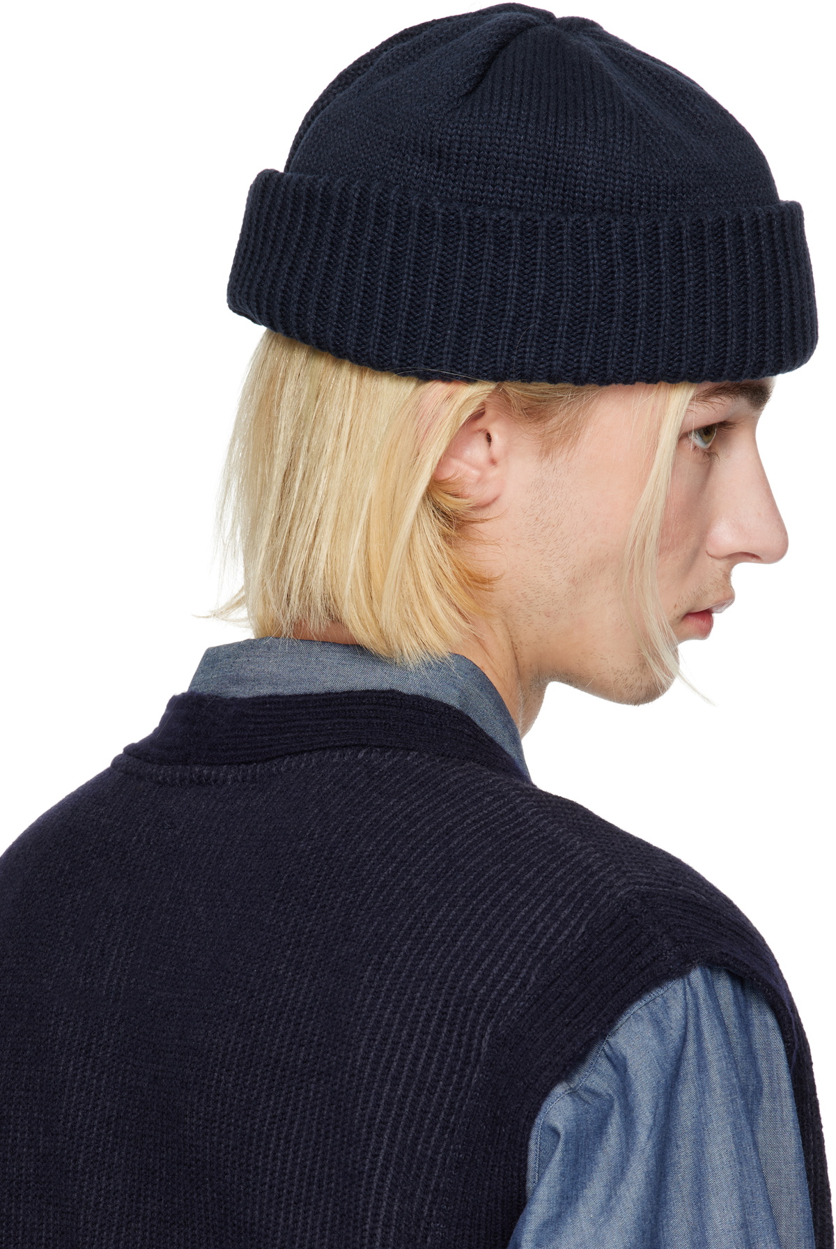 nanamica Navy WINDSTOPPER Beanie Nanamica