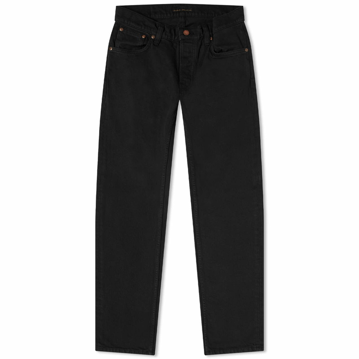 Photo: Nudie Jeans Co Men's Nudie Grim Tim Jeans in Matte Black Overdye