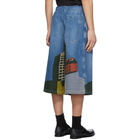 Loewe Blue Ken Price Edition Denim LA Drawstring Shorts