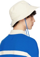 JW Anderson White & Blue Asymmetric Colorblock Bucket Hat