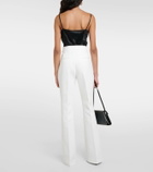 Rebecca Vallance Bridal Evelyn mid-rise crêpe bootcut pants