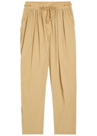 Isabel Marant Falcona Drawstring Woven Trousers Camel