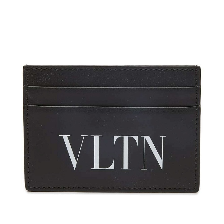 Photo: Valentino Men's VLTN Logo Card Holder in Black/White